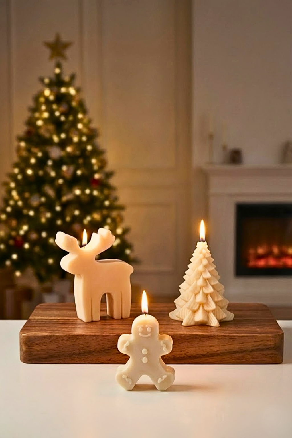 Christmas Yılbaşı Mumu 3'lü Set