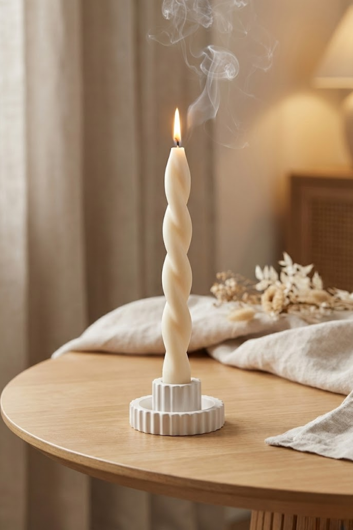 Ritma / Çizgili Dekoratif Şamdan