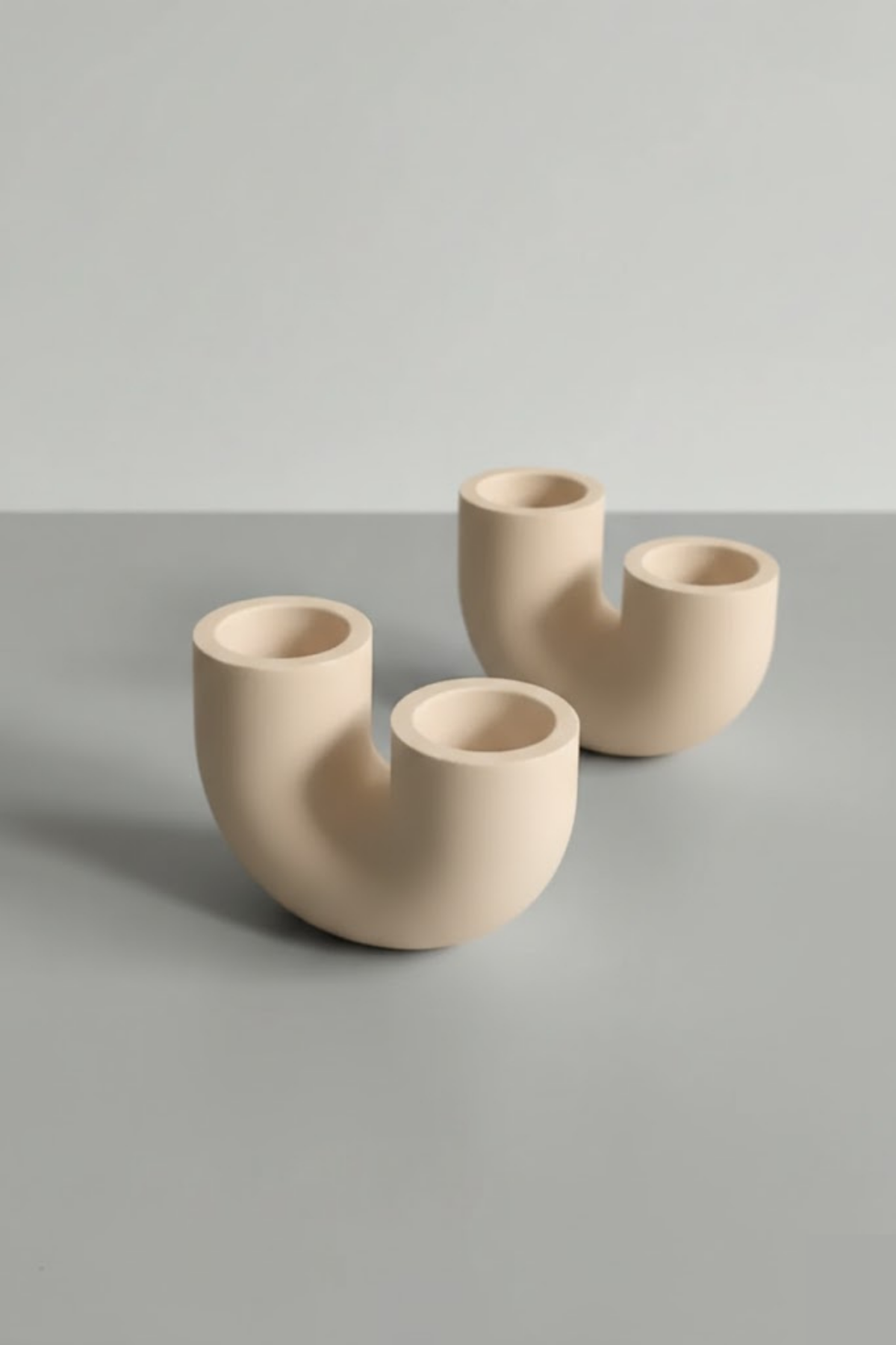 Pipe / Dekoratif 2'li Şamdan Set