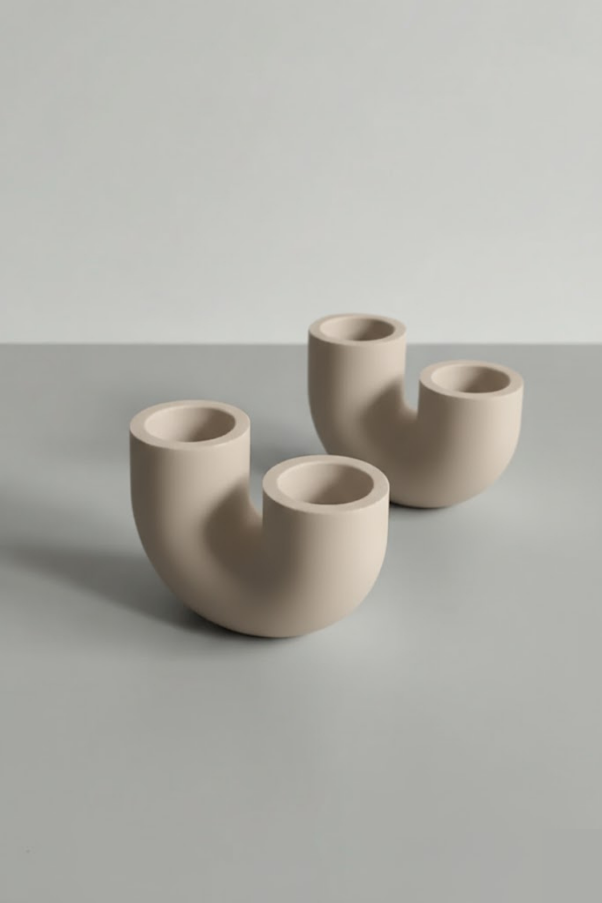 Pipe / Dekoratif 2'li Şamdan Set