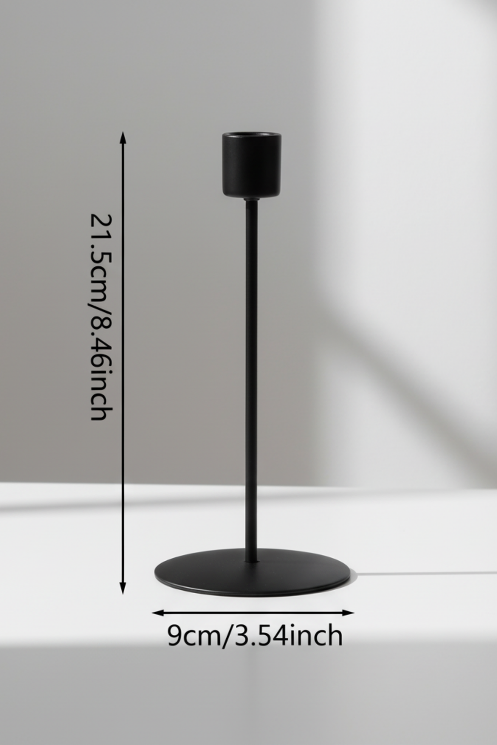 Siyah Metal Şamdan 2'li Set