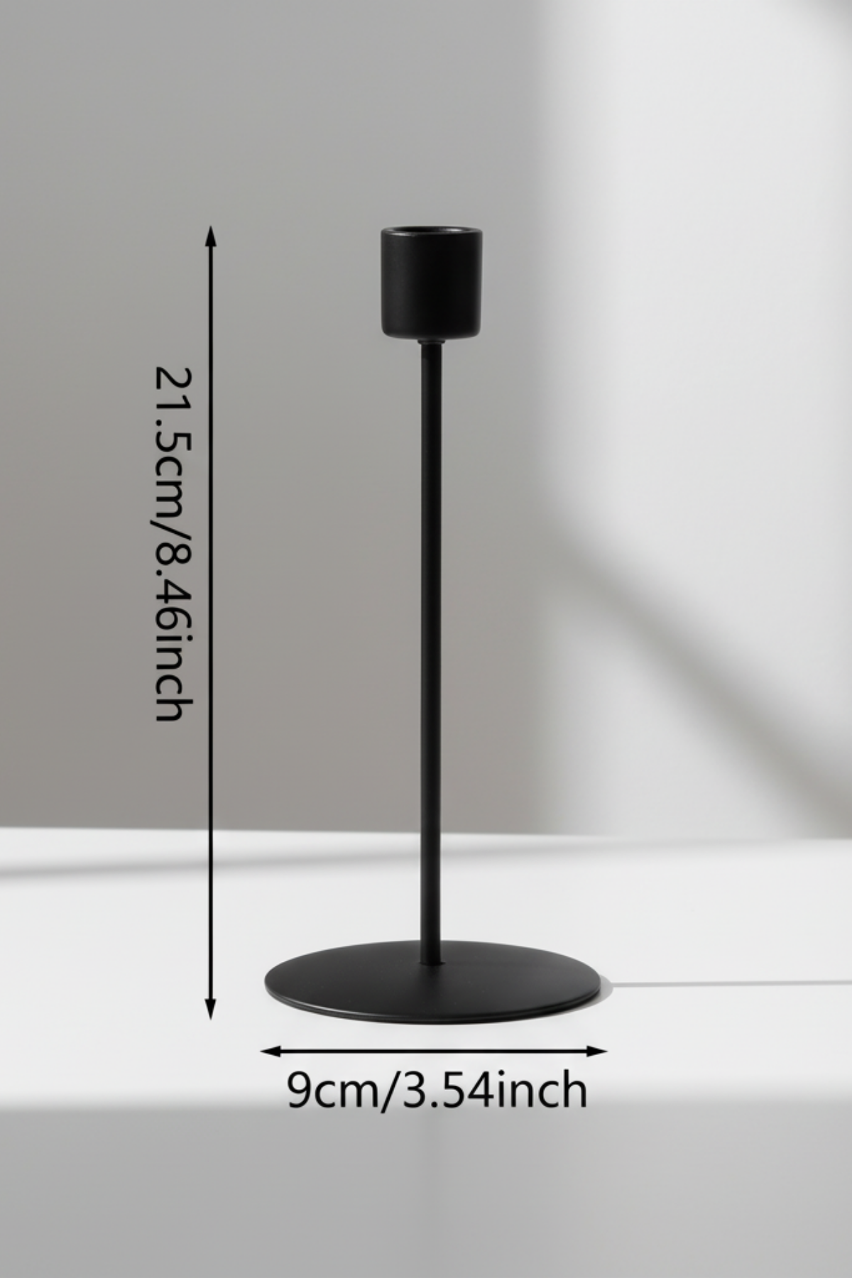 Siyah Metal Şamdan 2'li Set