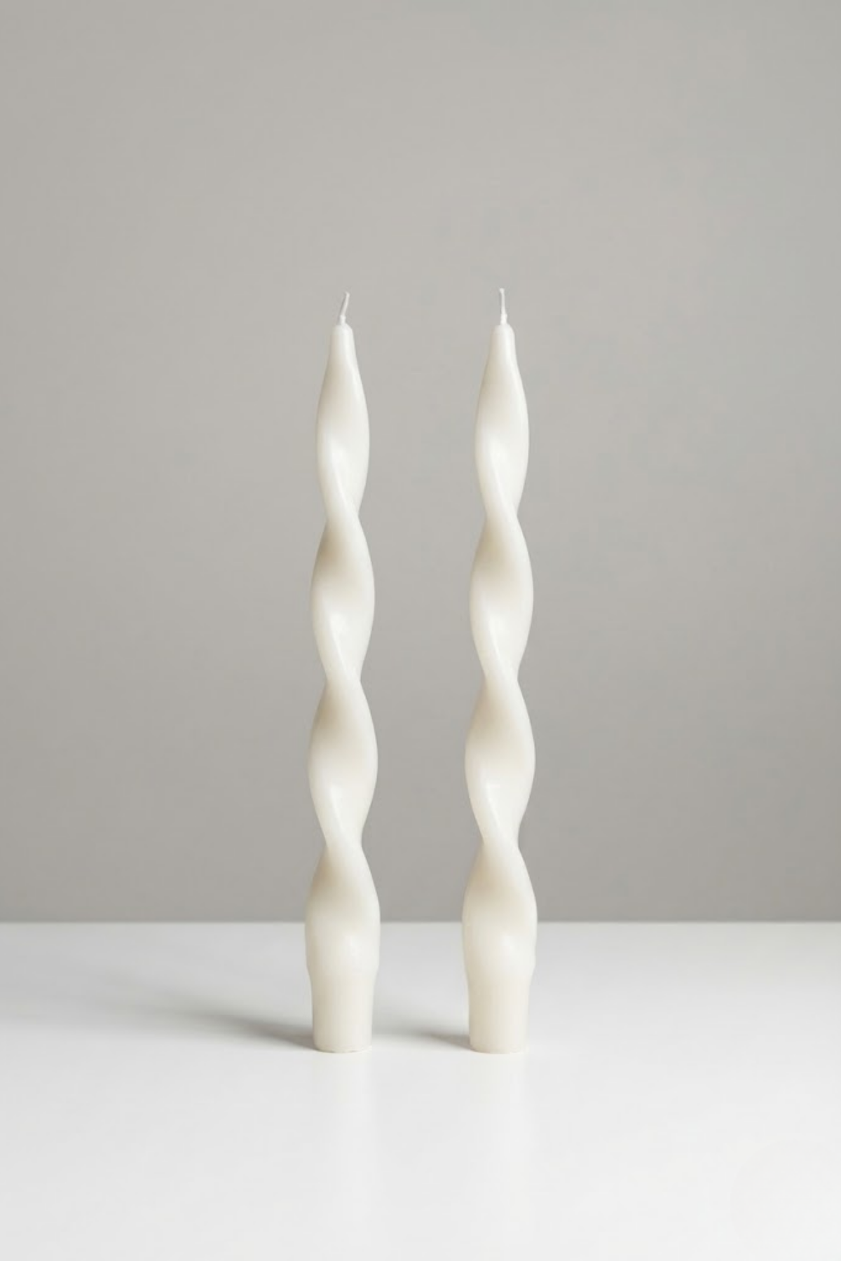 Flusso Spiral Şamdan Mumu 2’li Set / Dekoratif Mum