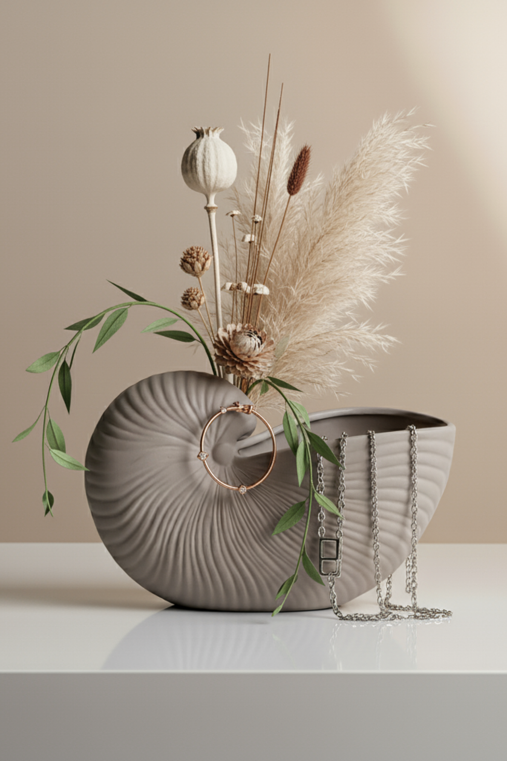 Conch shell / Deniz Kabuğu Dekoratif Tabak