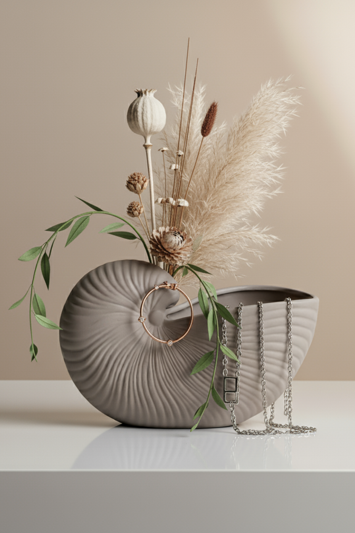 Conch shell / Deniz Kabuğu Dekoratif Tabak