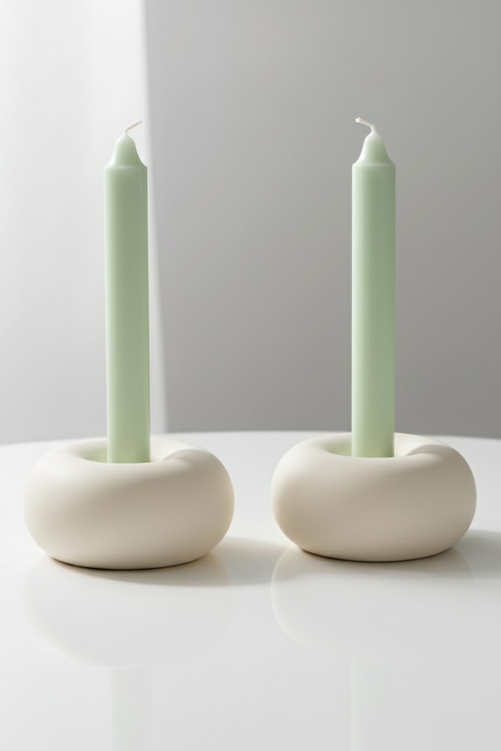 Donat / Dekoratif Şamdan 2'li Set