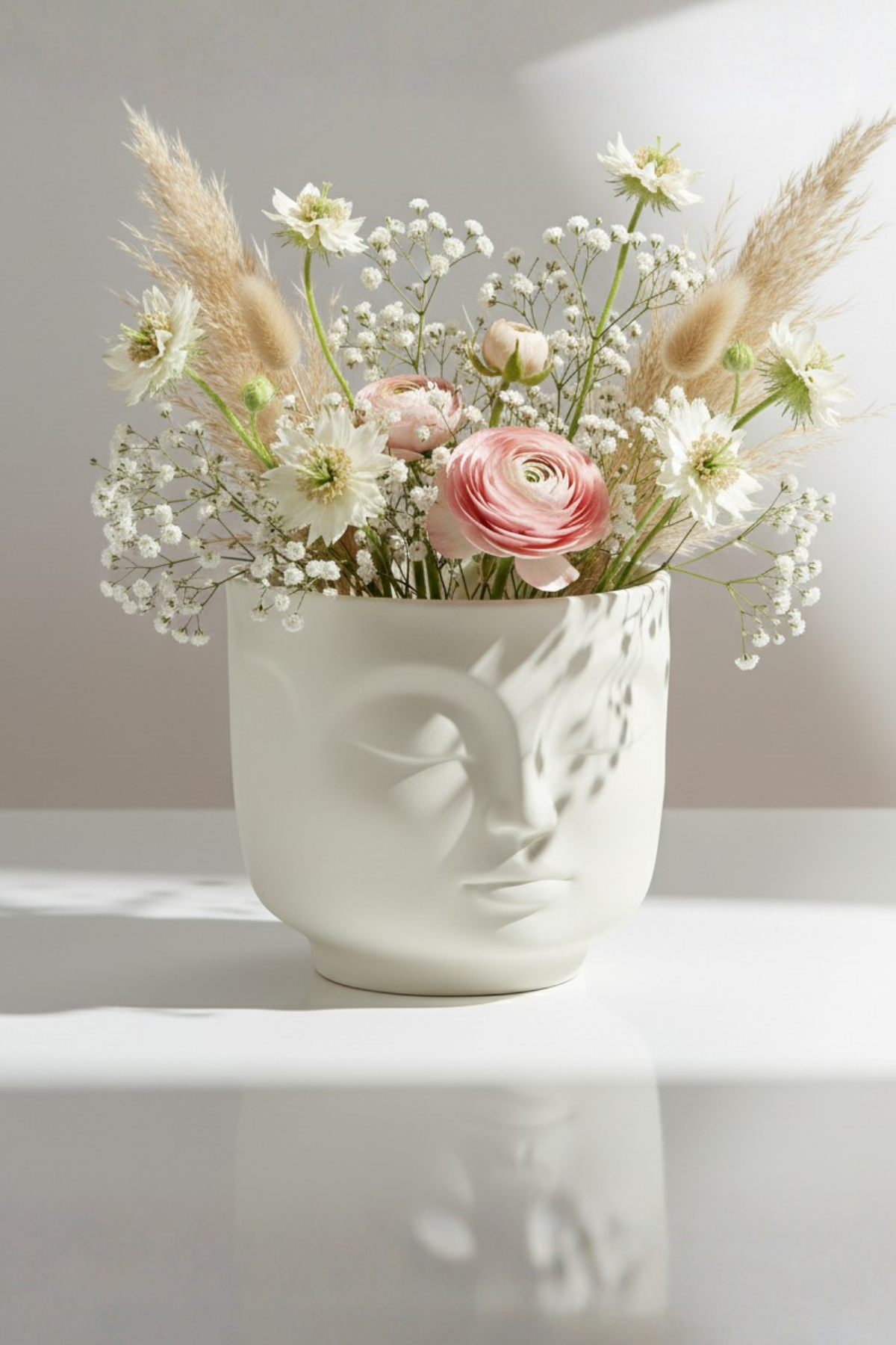 Faces Bowl / Yüzler Dekoratif Kase, Saksı, Mumluk