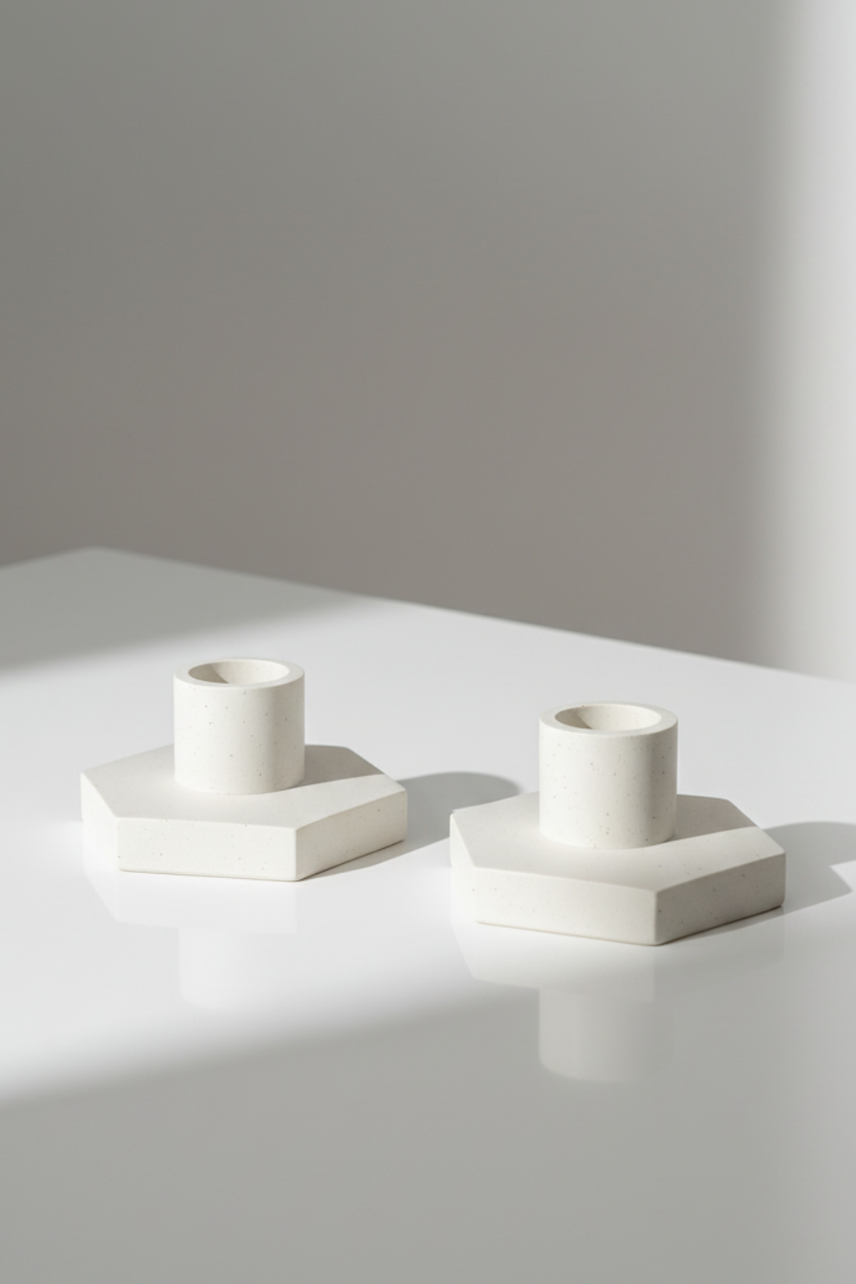 Hexagon / Dekoratif Şamdan 2'li Set