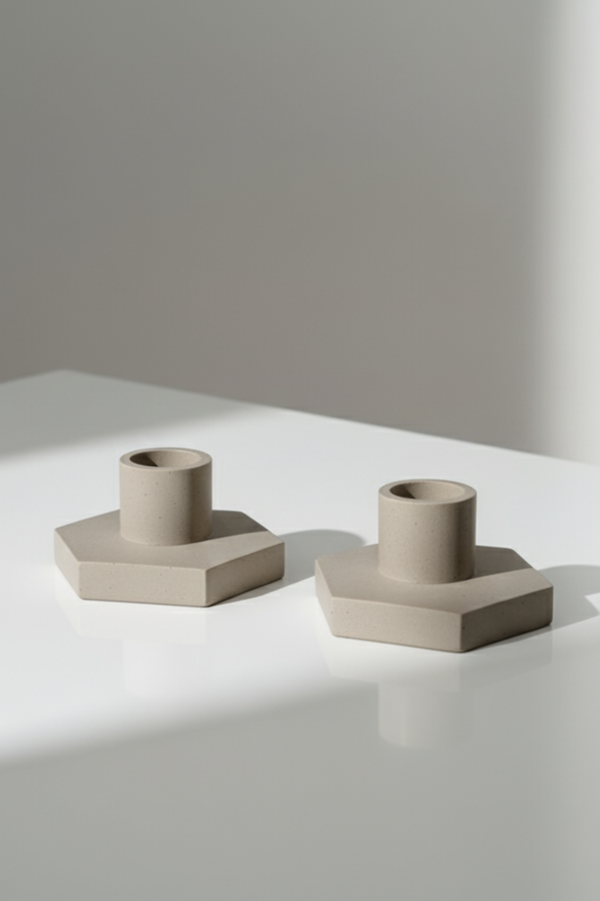 Hexagon / Dekoratif Şamdan 2'li Set