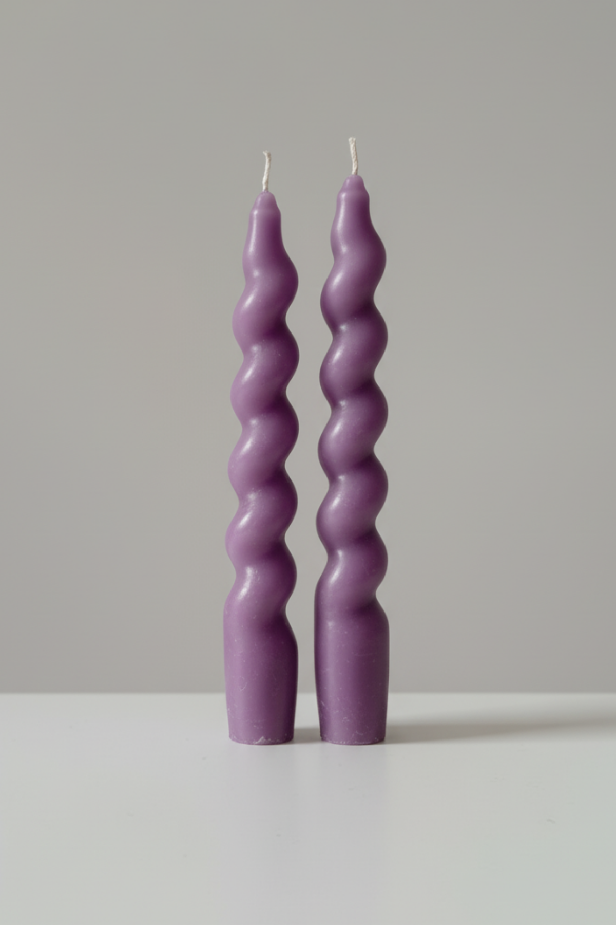 İtalyan Burgu Şamdan Mumu 2'li Set / Dekoratif Mum