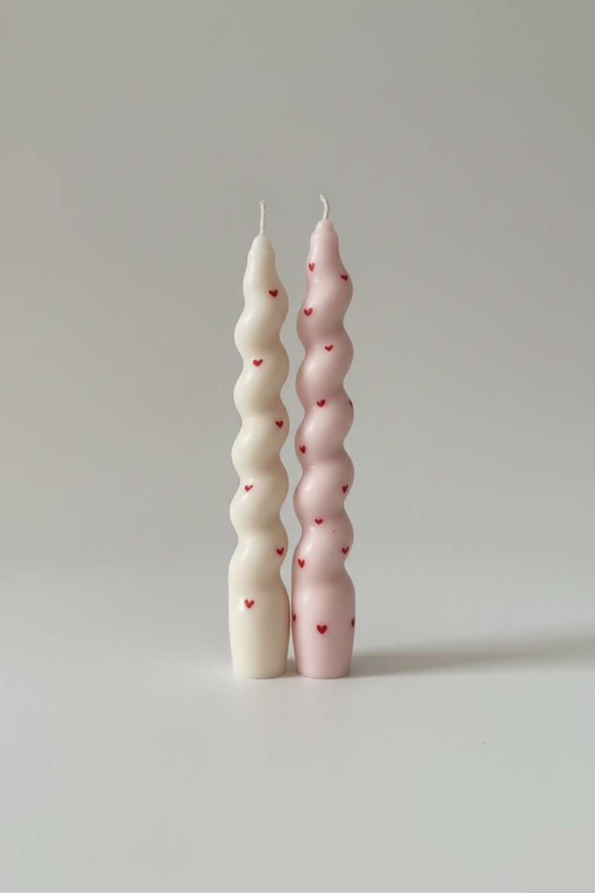 İtalyan Burgu Şamdan Mumu 2'li Set / Dekoratif Mum