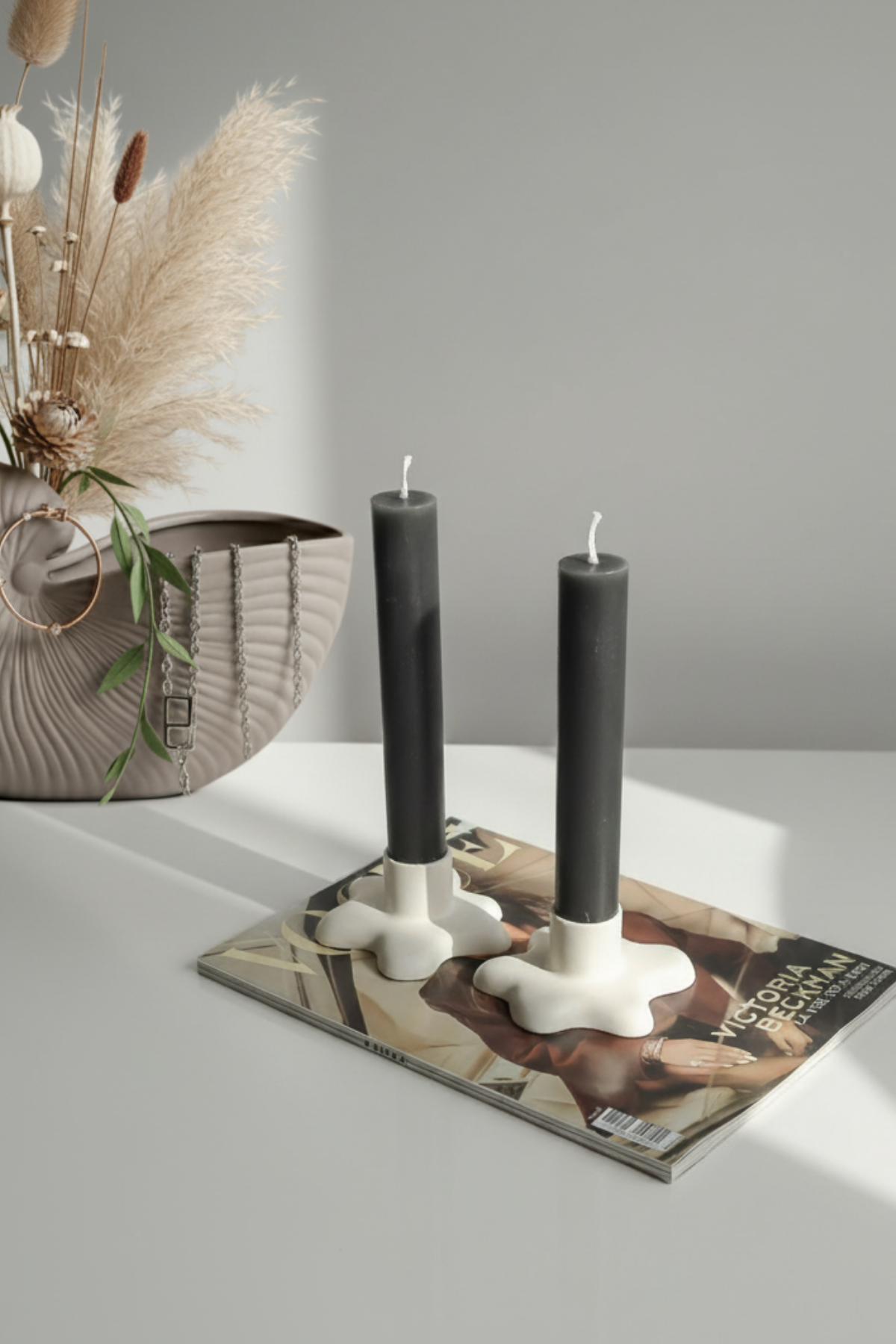 Mini Drool / Dekoratif Şamdan 2'li Set