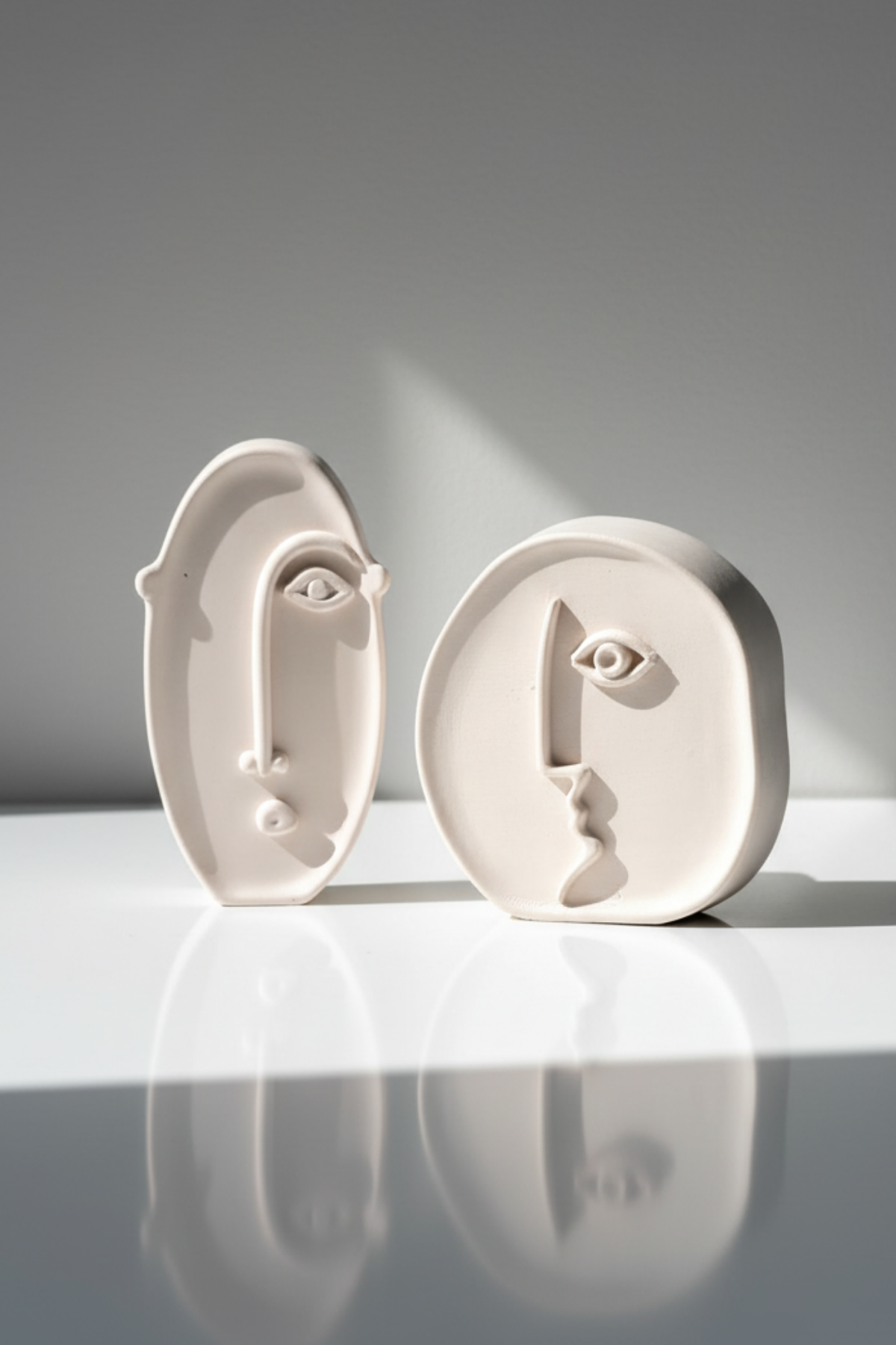 Picasso Soyut Yüzler Dekoratif Heykel 2'li Set